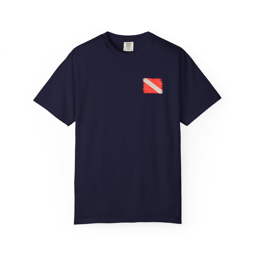 Scuba Dive Flag T-Shirt – Comfort Colors, Diver Backprint