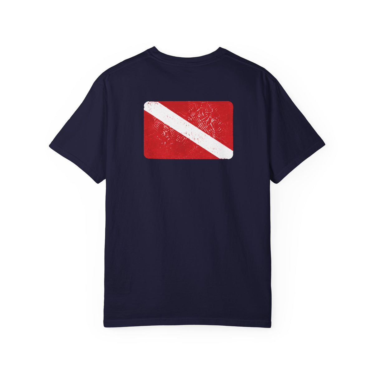 Scuba Diver T-Shirt – Diver Down Flag Backprint | Comfort Colors