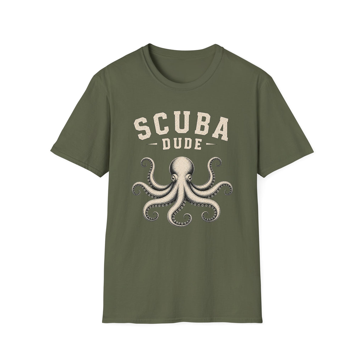 Scuba Dude T-Shirt  |  Vintage Octopus Dive Design