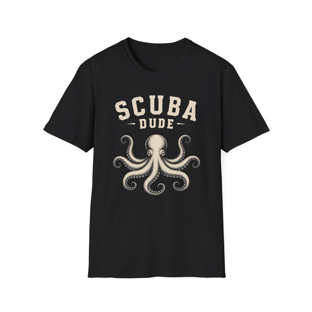 Scuba Dude T-Shirt  |  Vintage Octopus Dive Design
