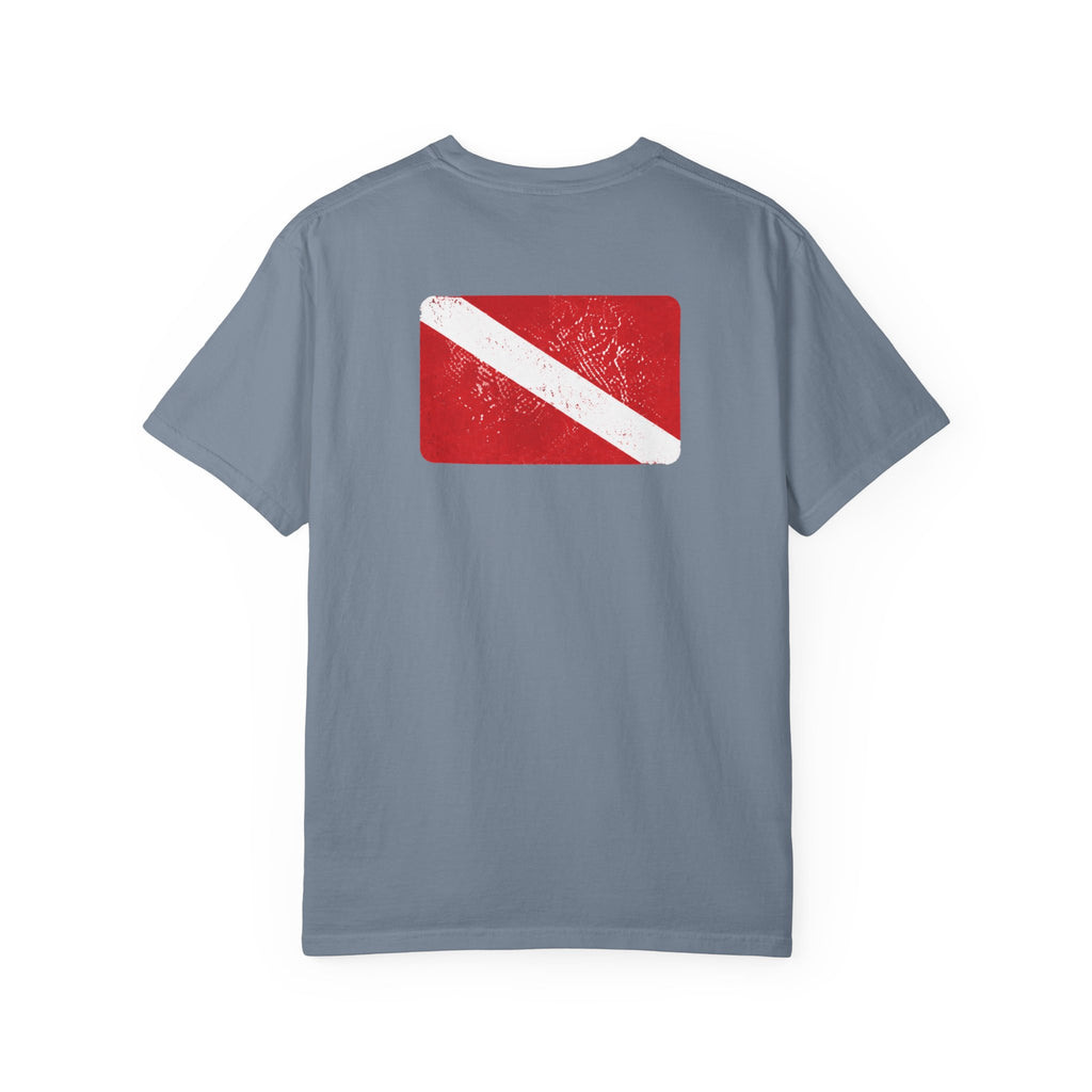 Scuba Diver T-Shirt – Diver Down Flag Backprint | Comfort Colors