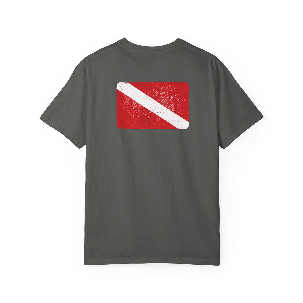 Scuba Diver T-Shirt – Diver Down Flag Backprint | Comfort Colors