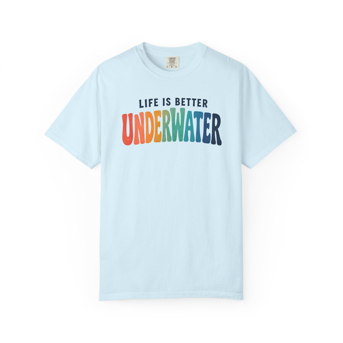 Life Is Better Underwater T-Shirt  |  Retro Rainbow Scuba Design