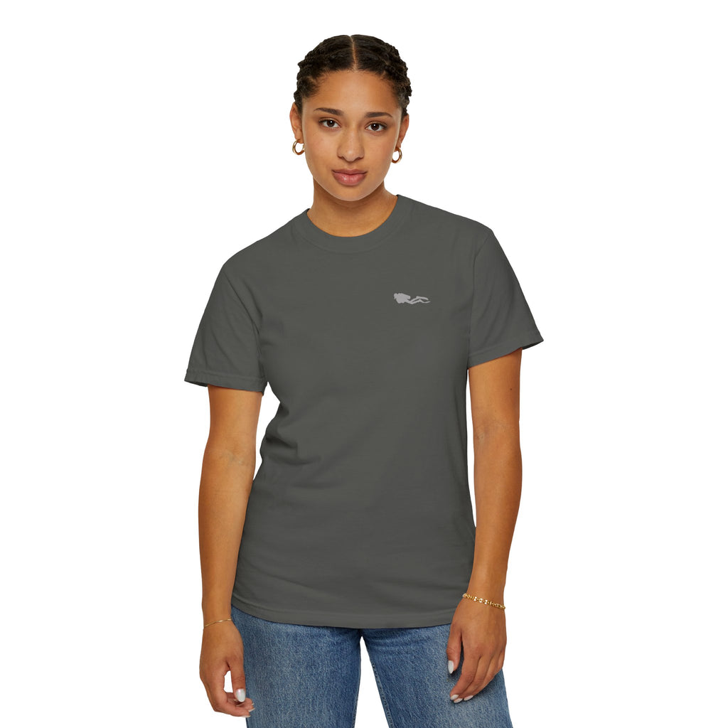 Scuba Diver T-Shirt – Diver Down Flag Backprint | Comfort Colors