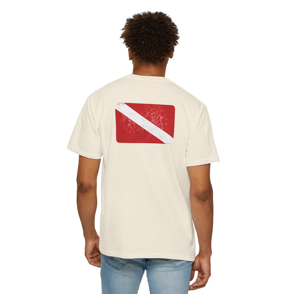 Scuba Diver T-Shirt – Diver Down Flag Backprint | Comfort Colors