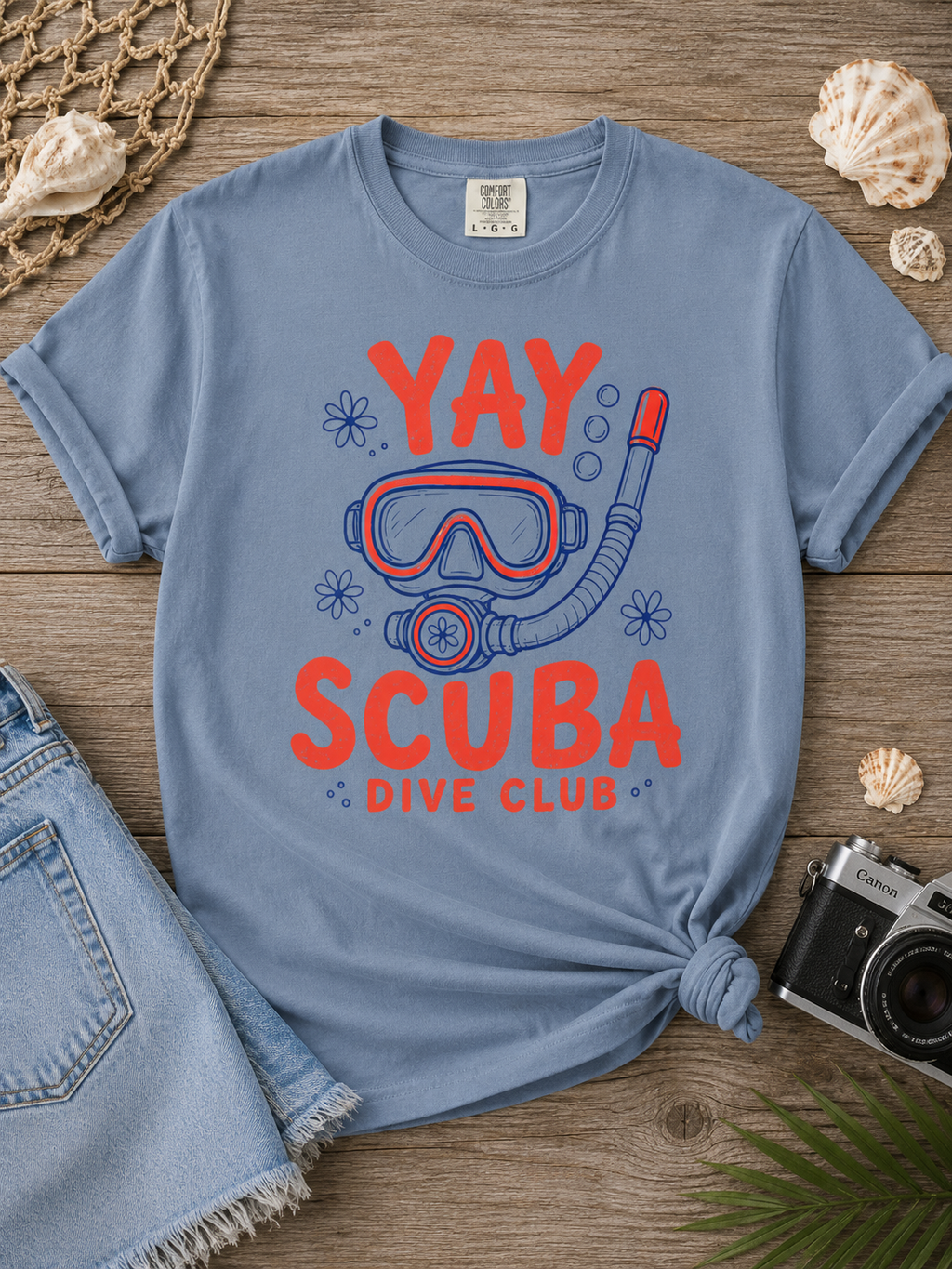 YAY Scuba Dive Club Floral T-Shirt  | Comfort Colors