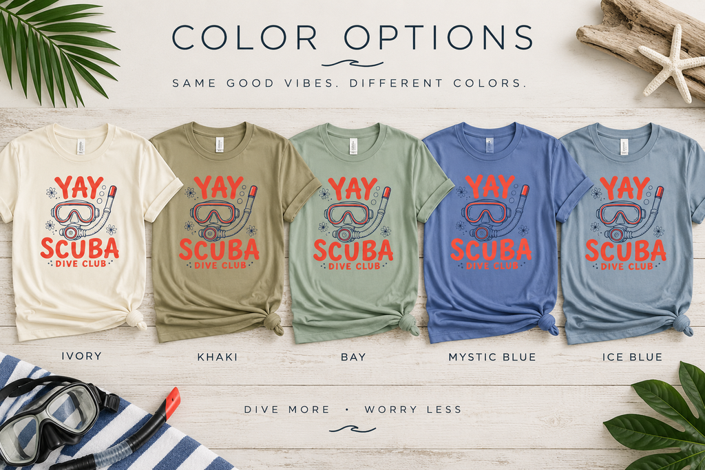 YAY Scuba Dive Club Floral T-Shirt  | Comfort Colors