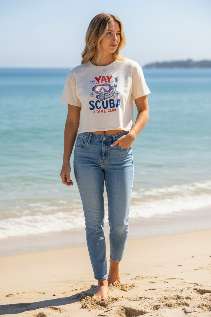 YAY Scuba Dive Club Crop T-Shirt