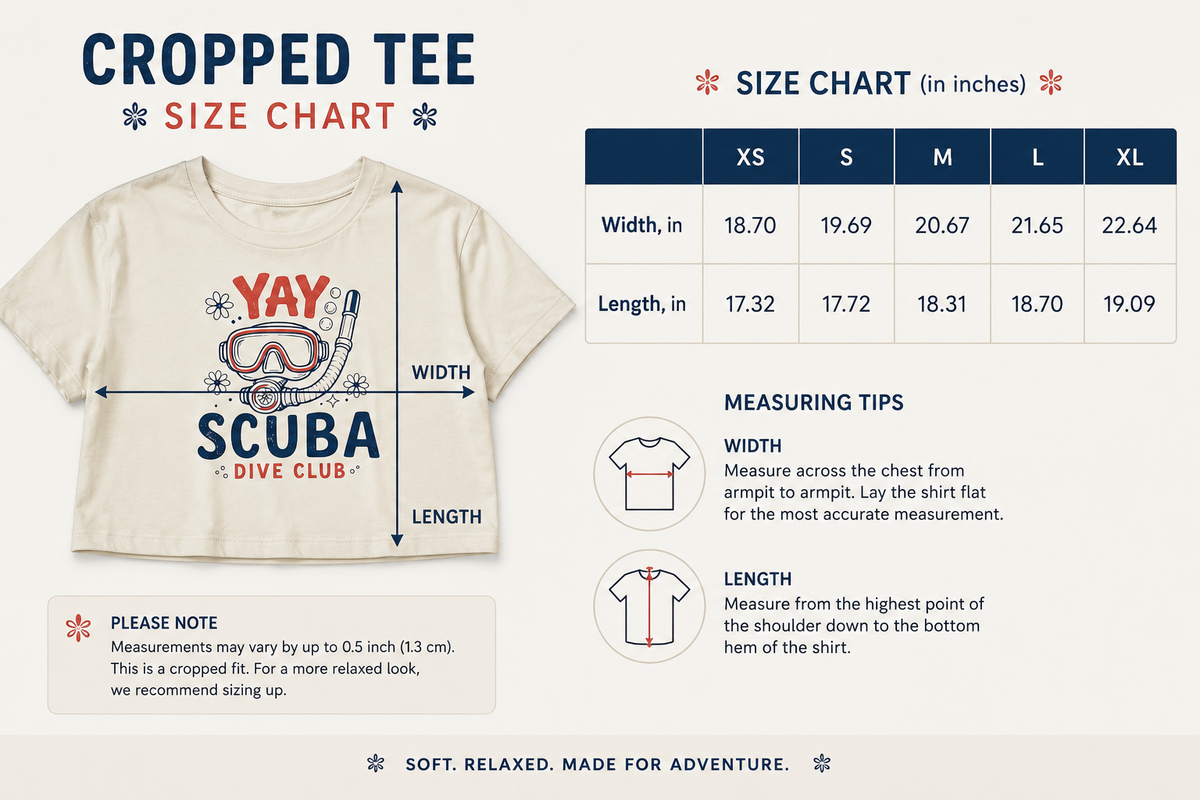 YAY Scuba Dive Club Crop T-Shirt
