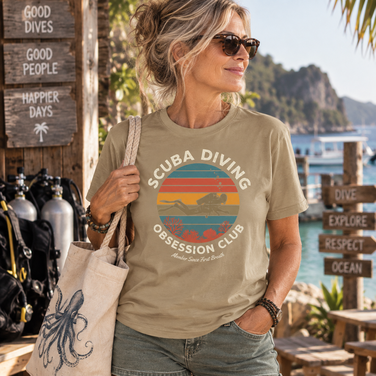 Scuba Diving Obsession Club T-Shirt – Vintage Diver Design