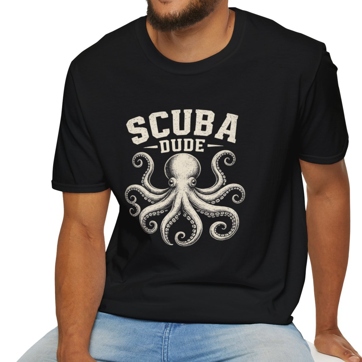 Scuba Dude T-Shirt  |  Vintage Octopus Dive Design