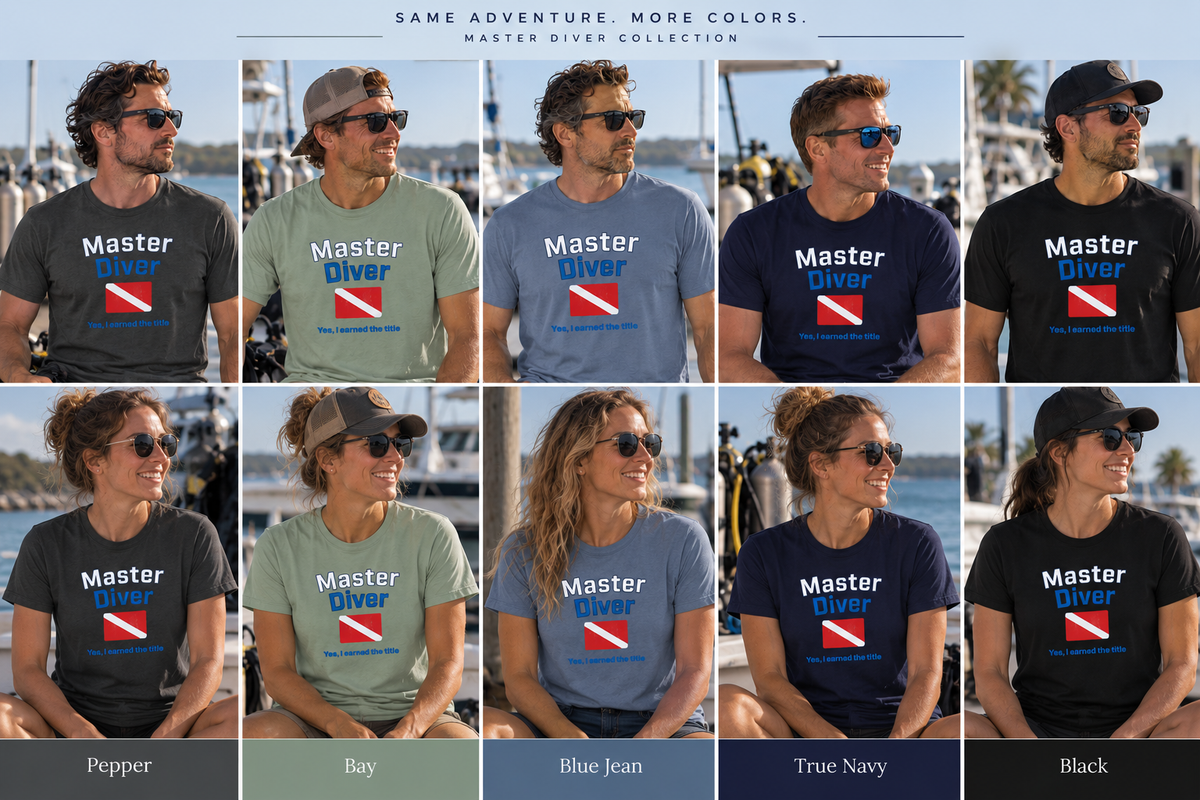 Master Diver T-Shirt! Dive Flag Design “I Earned the Title”