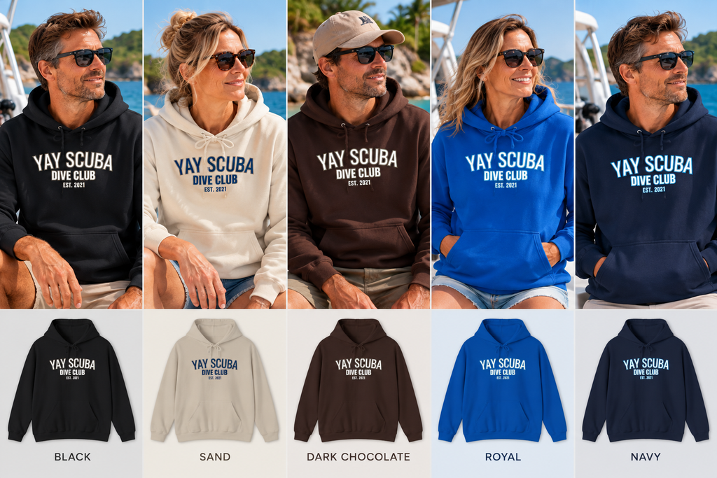 YAY Scuba Dive Club Hoodie | Scuba Diving Sweatshirt, Est. 2021