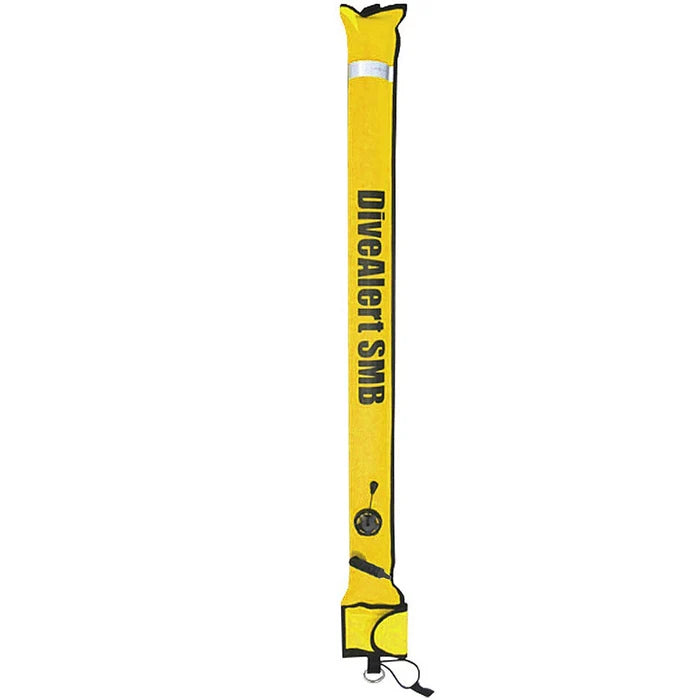 Dive Alert DMB4P Surface Marker Buoy – 45" Closed-Circuit SMB, Plastic Inflator Valve