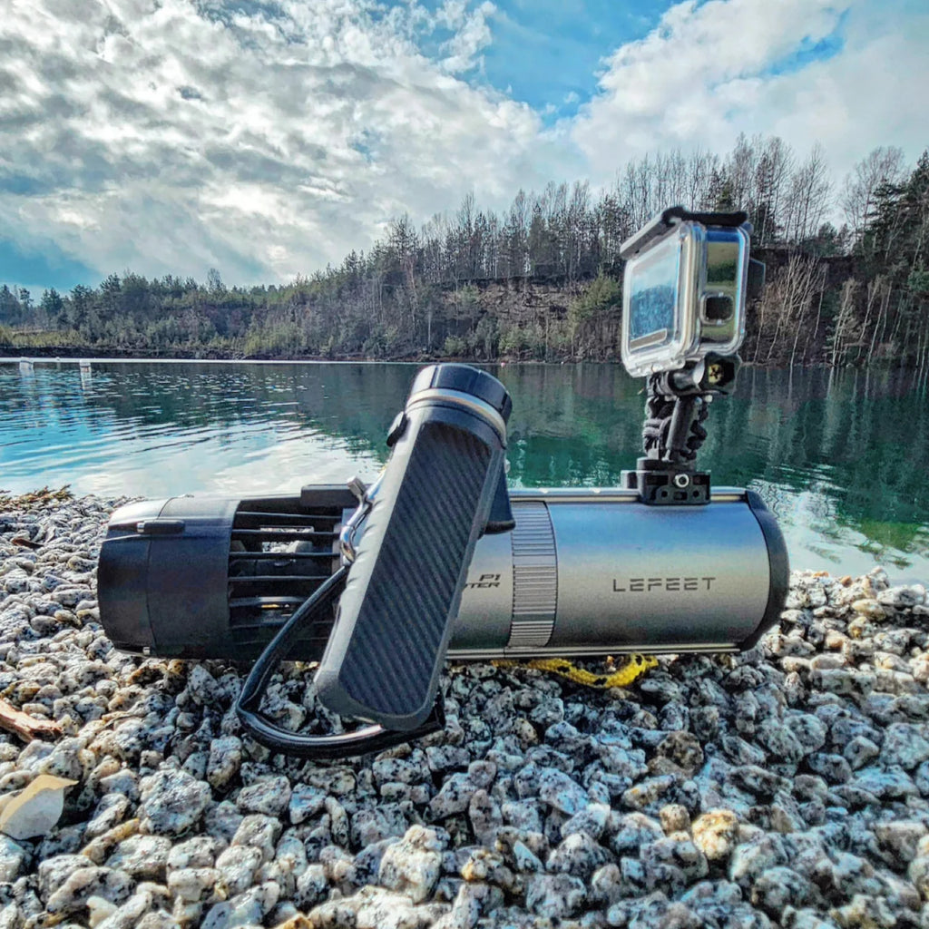LEFEET P1 underwater scooter with camera mount