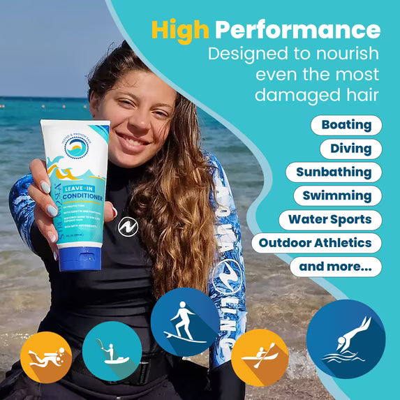 Stream2Sea Leave-In Hair Conditioner  | Reef-Safer Dive & Swim Hair Care, 6 oz
