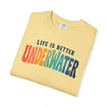 Life Is Better Underwater T-Shirt  |  Retro Rainbow Scuba Design