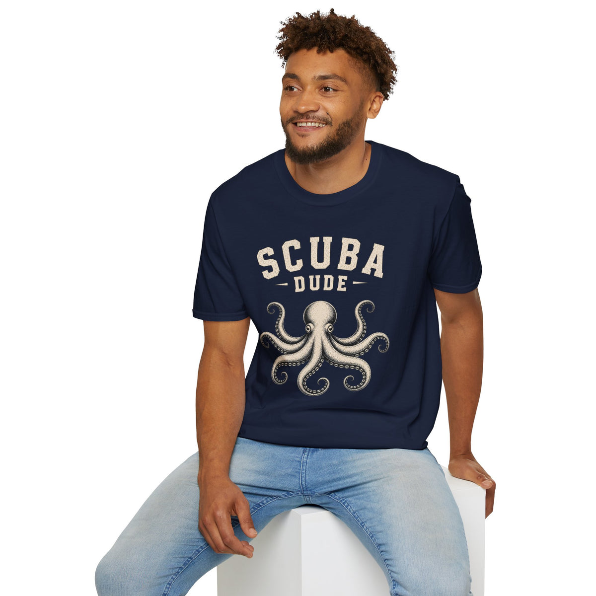 Scuba Dude T-Shirt  |  Vintage Octopus Dive Design