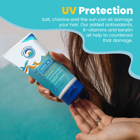 Stream2Sea Leave-In Hair Conditioner  | Reef-Safer Dive & Swim Hair Care, 6 oz
