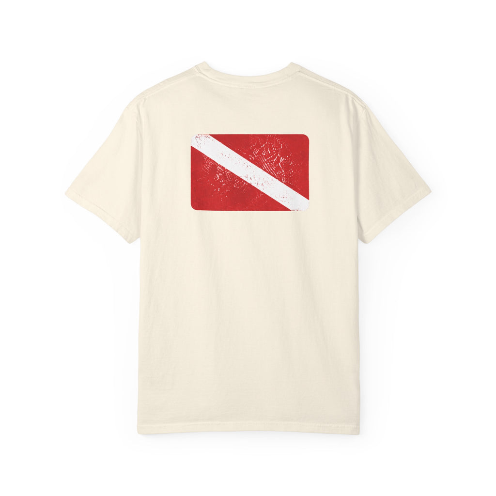 Scuba Diver T-Shirt – Diver Down Flag Backprint | Comfort Colors