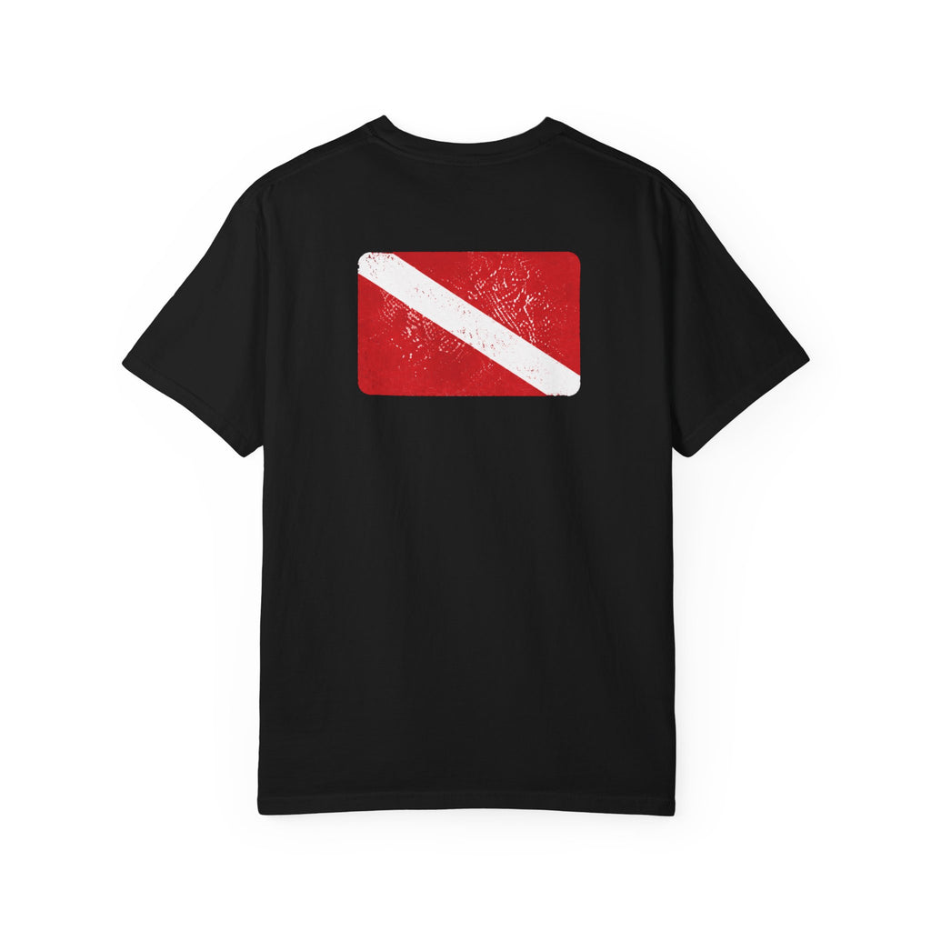 Scuba Diver T-Shirt – Diver Down Flag Backprint | Comfort Colors