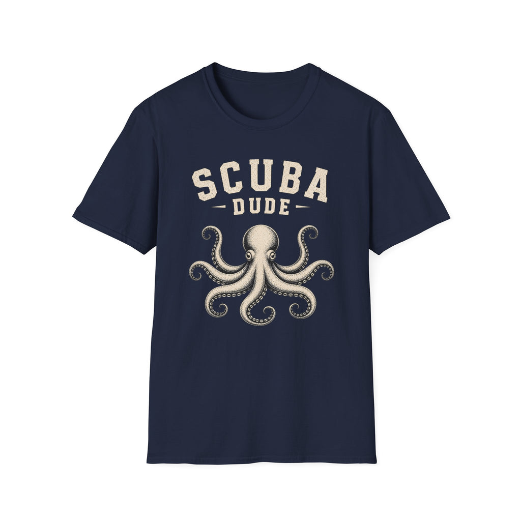 Scuba Dude T-Shirt  |  Vintage Octopus Dive Design