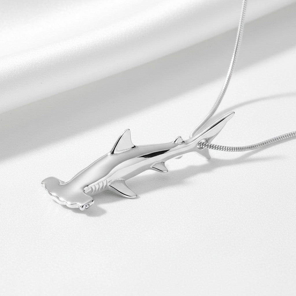 Hammerhead Shark Necklace - Sealife Collection - Silver
