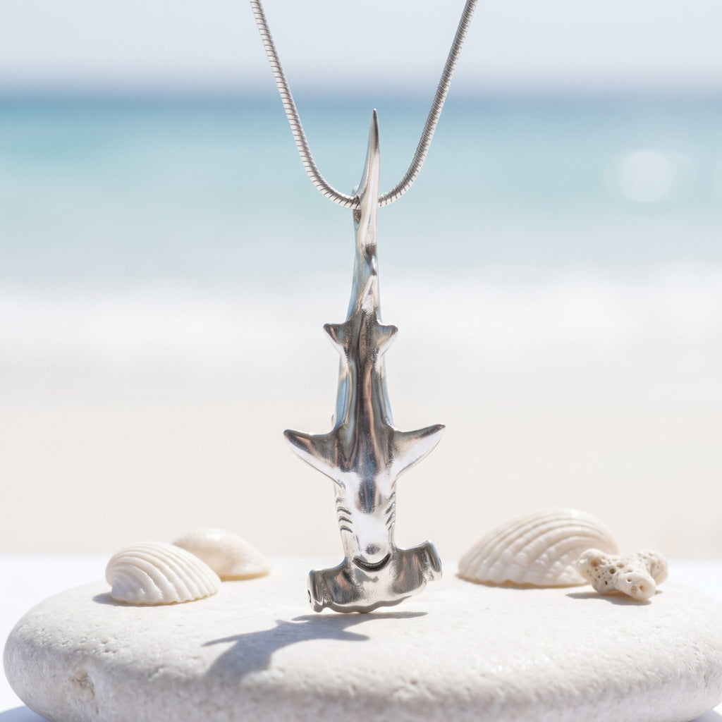 Hammerhead Shark Necklace - Sealife Collection - Silver