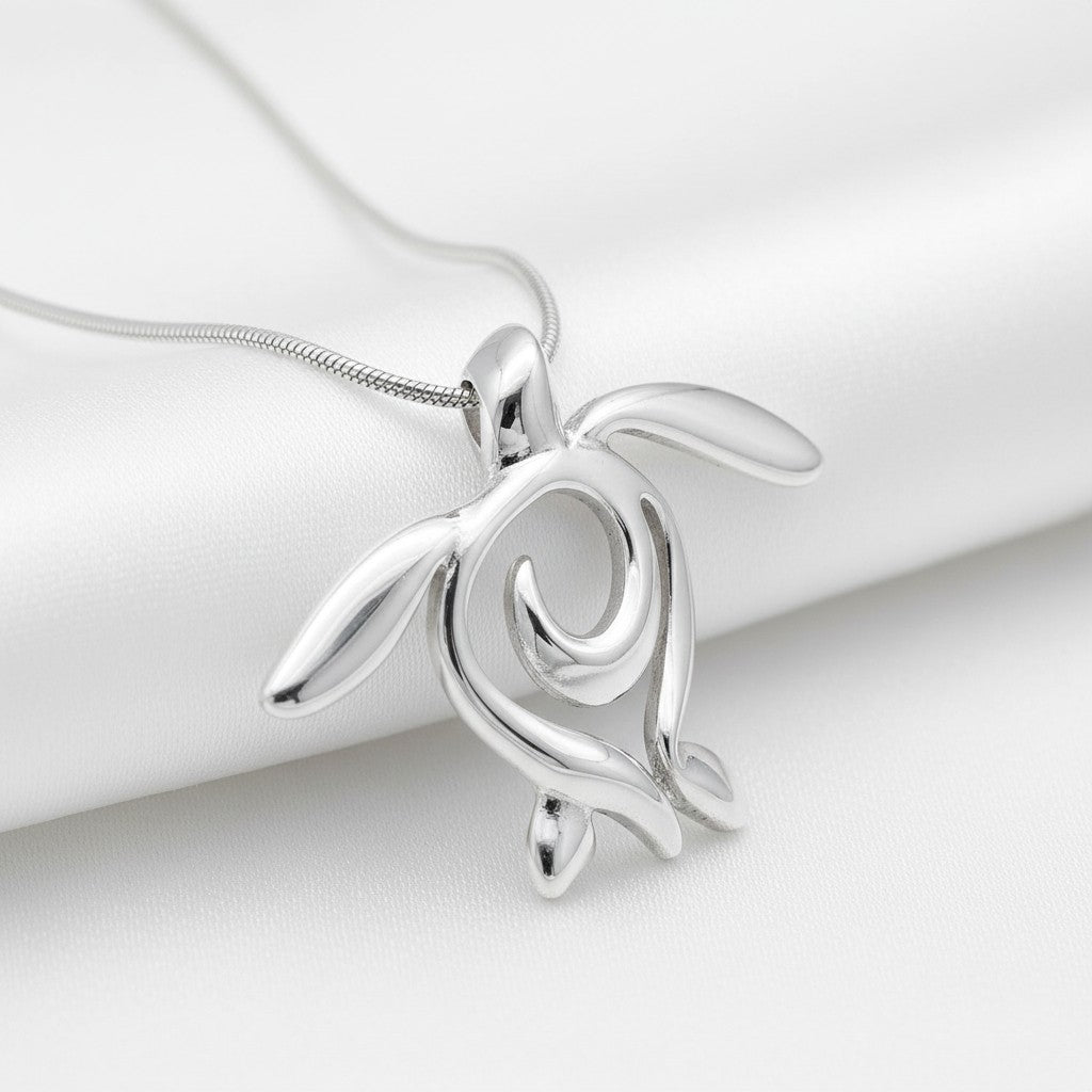 Sea Turtle Necklace – Ocean Traveler "Honu" Collection - Sterling Silver
