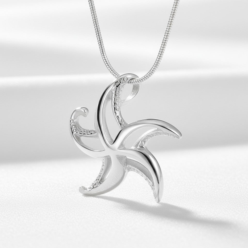 Starfish Necklace – "Starry" – Sterling Silver