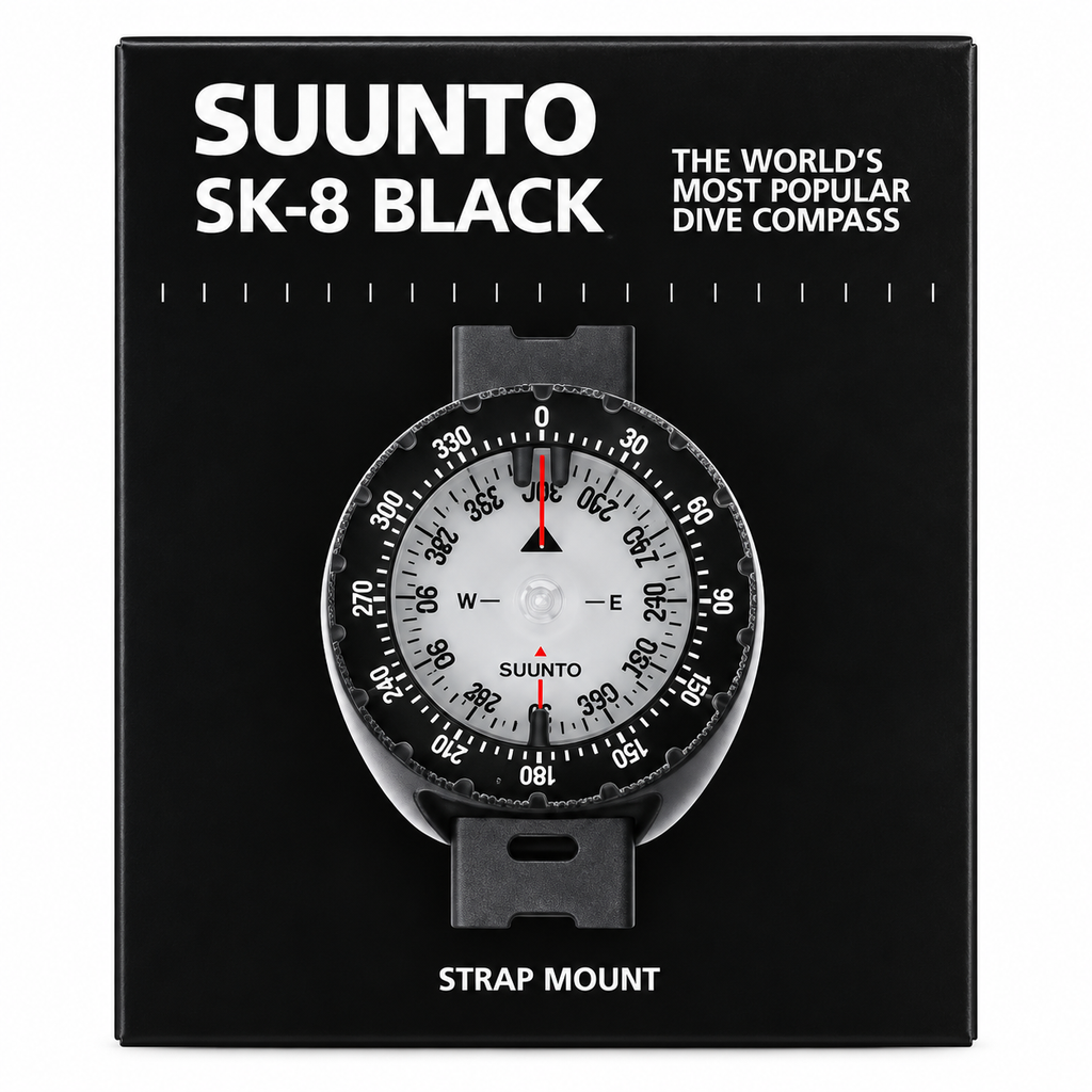 Suunto SK-8 Dive Compass | Black Strap Mount, Northern Hemisphere