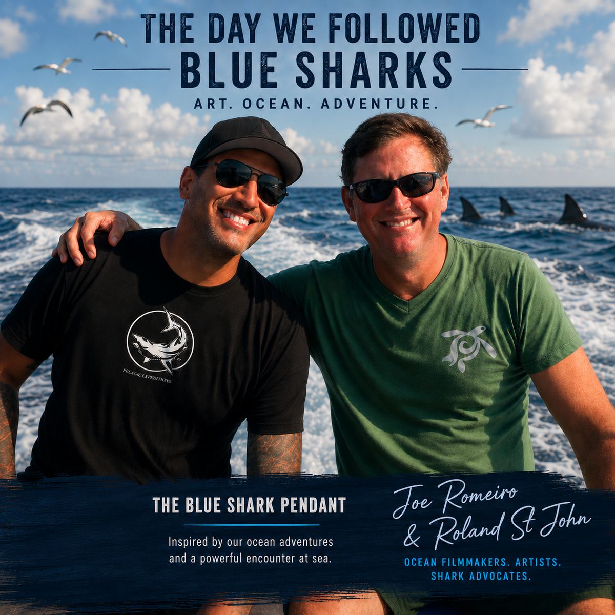 Joe Romeiro´s Blue Shark Necklace – Sterling Silver