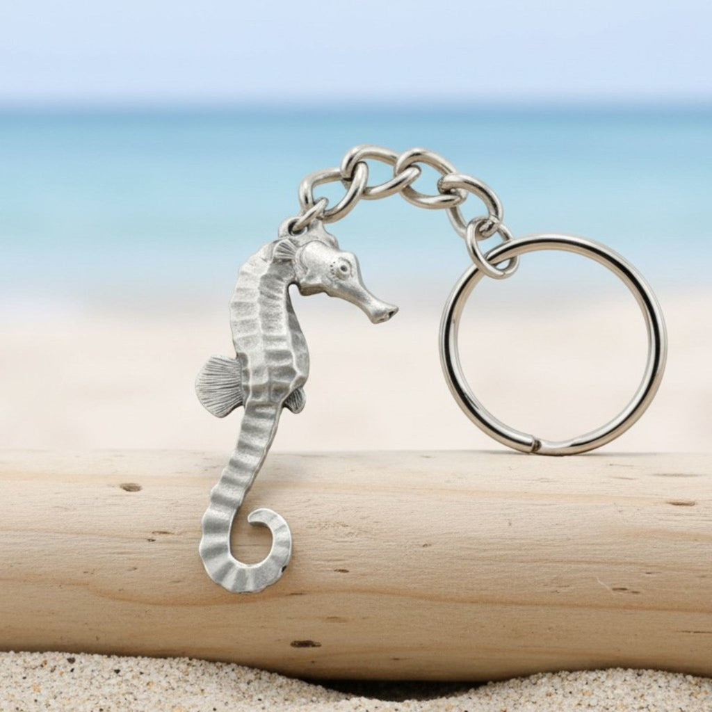 Seahorse Keychain – Sea Life Collection – Pewter