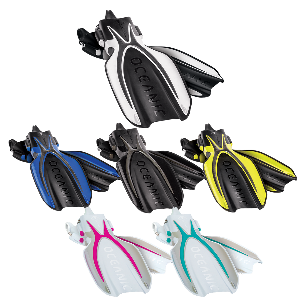 Oceanic Manta Ray Open Heel Fins for Scuba Diving
