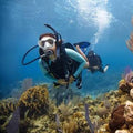 Diver in the water
