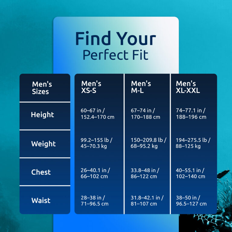 Oceanic Photon Air Men's BCD size and lift capacity chart