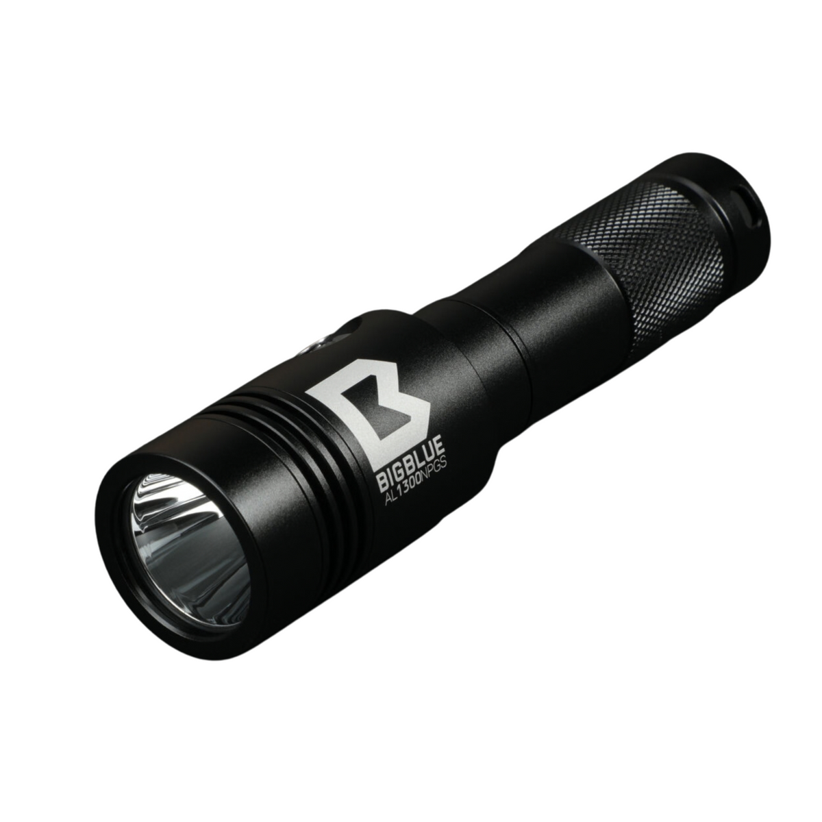 Bigblue AL1300NPGS Dive Light – 1300 Lumen, 10° Narrow Beam with Green Spotlight