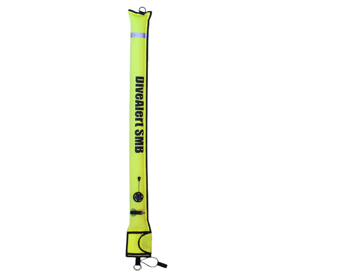 Dive Alert DMB4S Surface Marker Buoy – 45" Closed-Circuit SMB, Steel Inflator Valve
