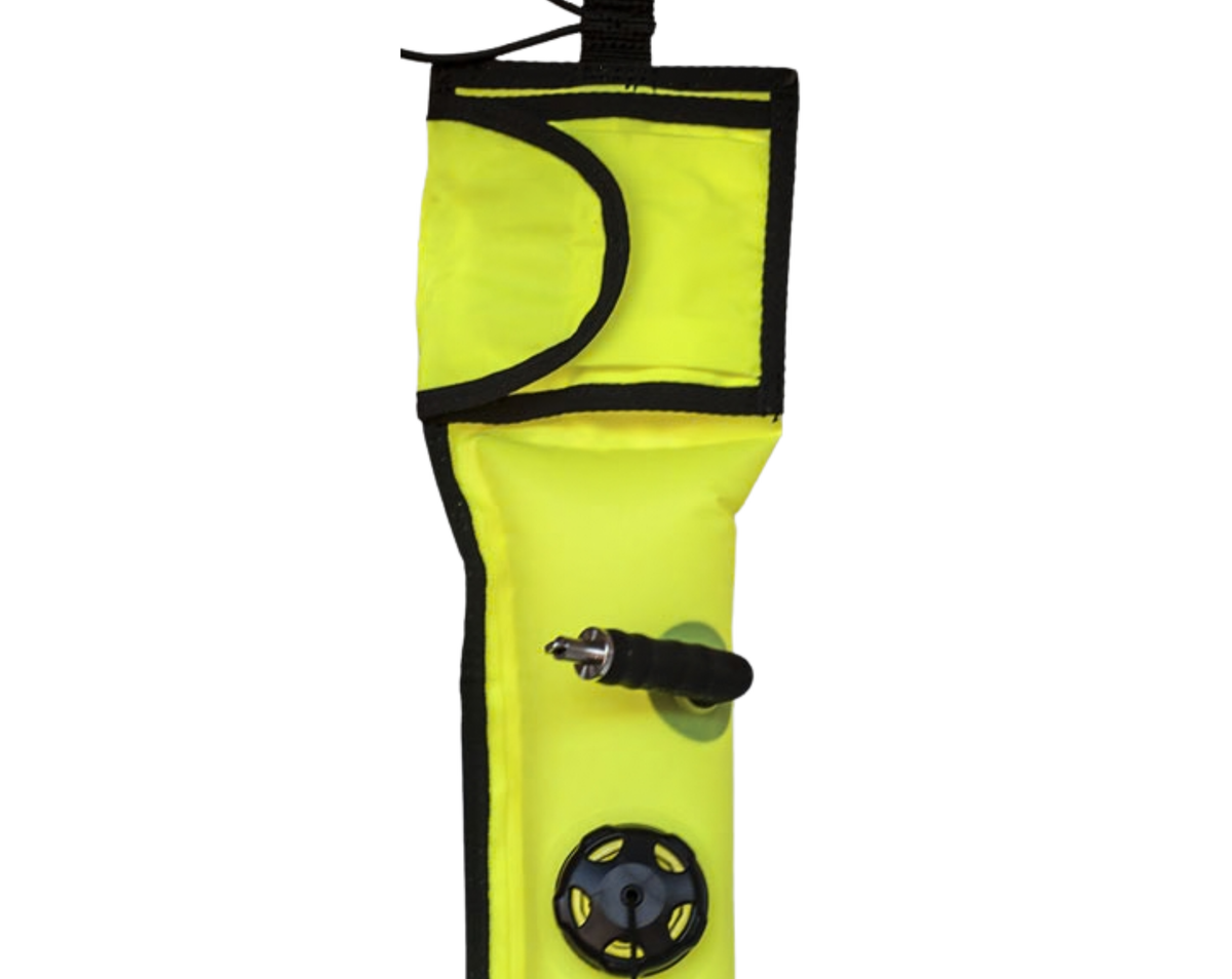 Dive Alert DMB4S Surface Marker Buoy – 45" Closed-Circuit SMB, Steel Inflator Valve