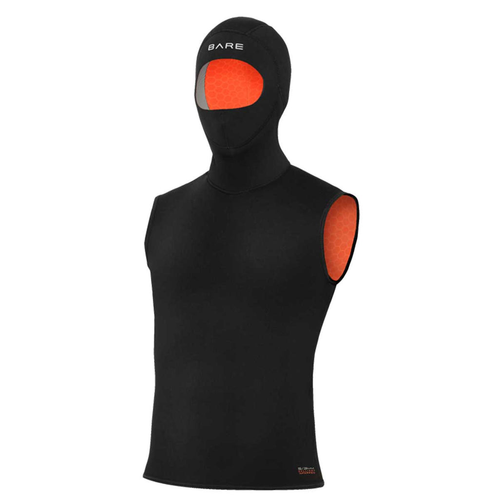 BARE 5/3mm UltraWarmth Men's Hooded Vest | Thermal Scuba Diving Layer