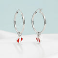Dive Flag Hoop Earrings – Diver´s Collection – Sterling Silver