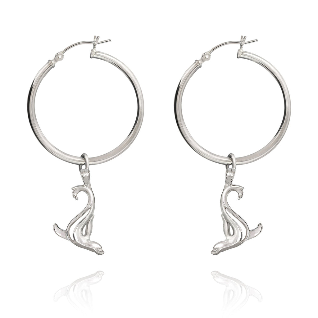 Sea Lion Hoop Earrings – "Salty" - Sterling Silver