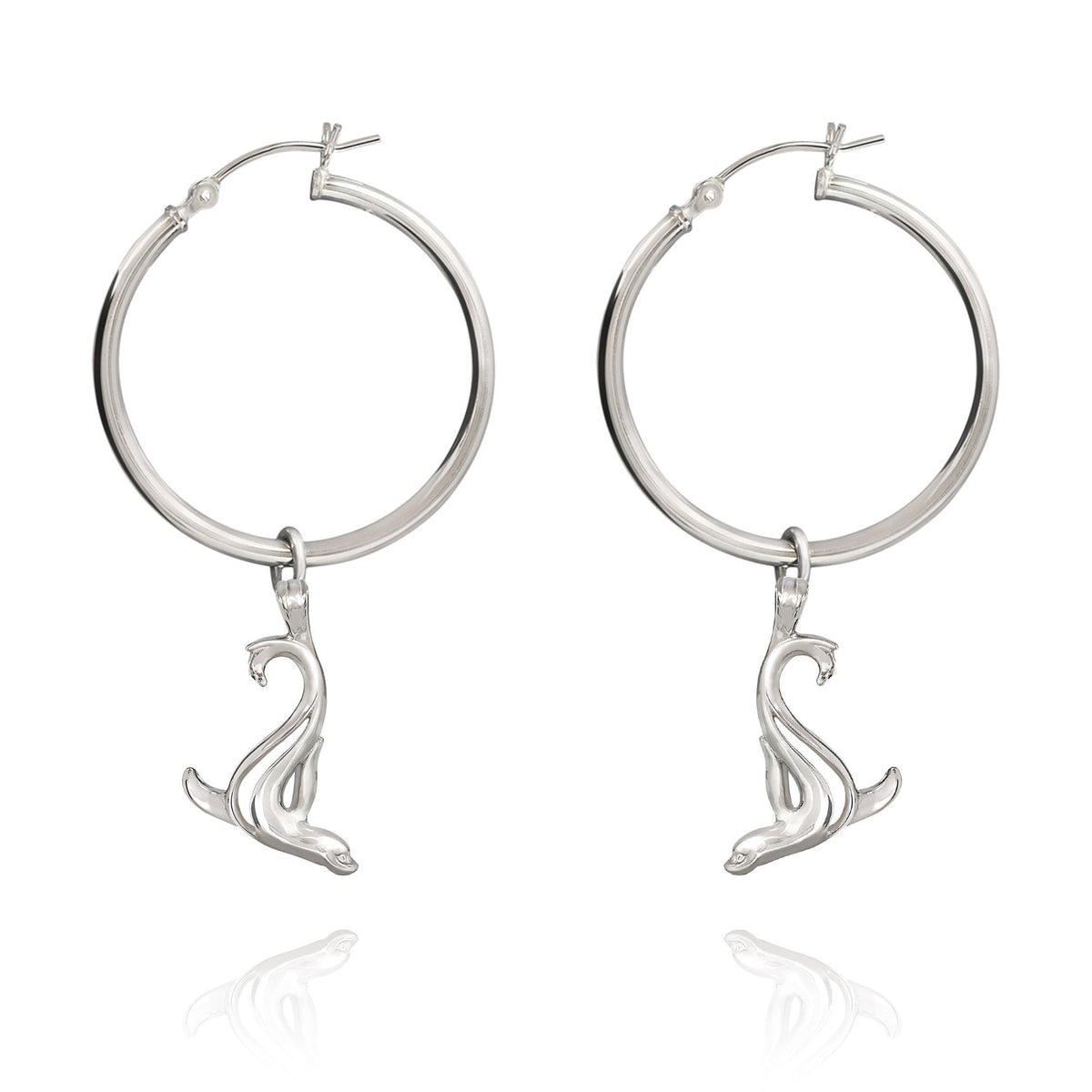 Sea Lion Hoop Earrings – "Salty" - Sterling Silver