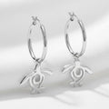 Sea Turtle "Honu" Hoop Earrings – Ocean Traveler Collection – Sterling Silver