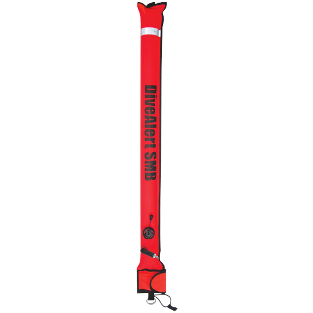 Dive Alert DMB4S Surface Marker Buoy – 45" Closed-Circuit SMB, Steel Inflator Valve