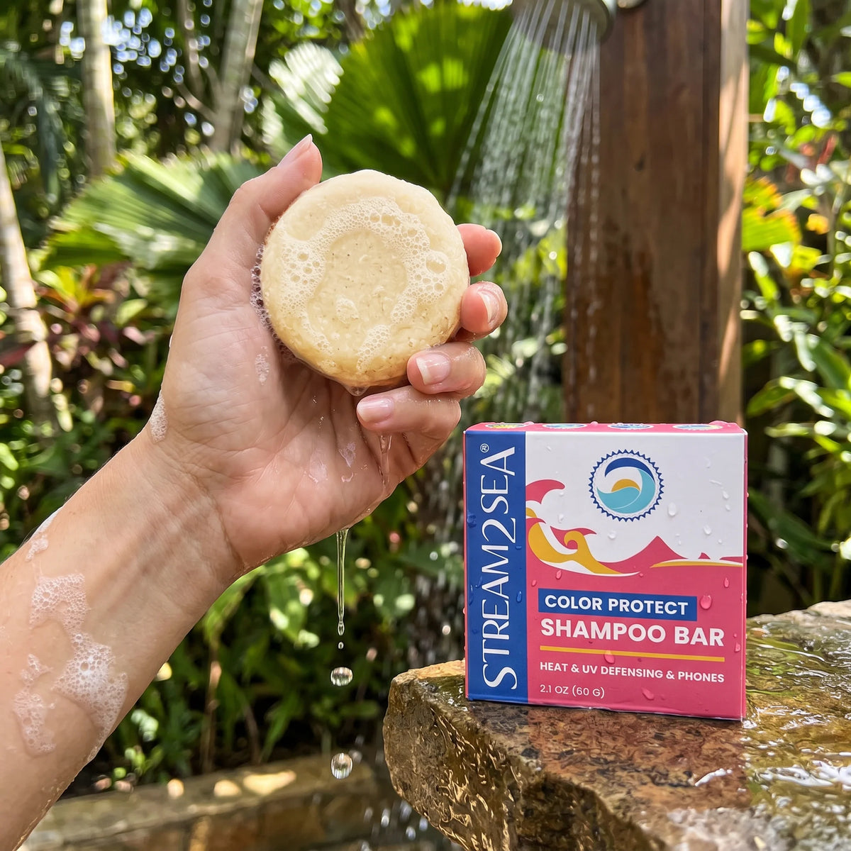 Stream2Sea Color Protect Shampoo Bar – For Color-Treated & Curly Hair