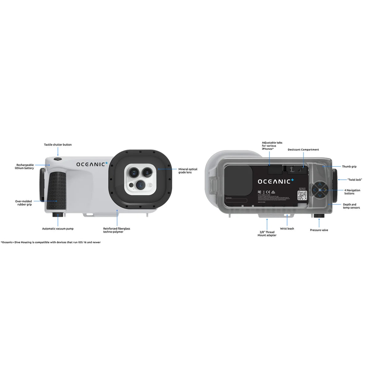 Oceanic Smart Housing for iPhone | Underwater Dive Housing