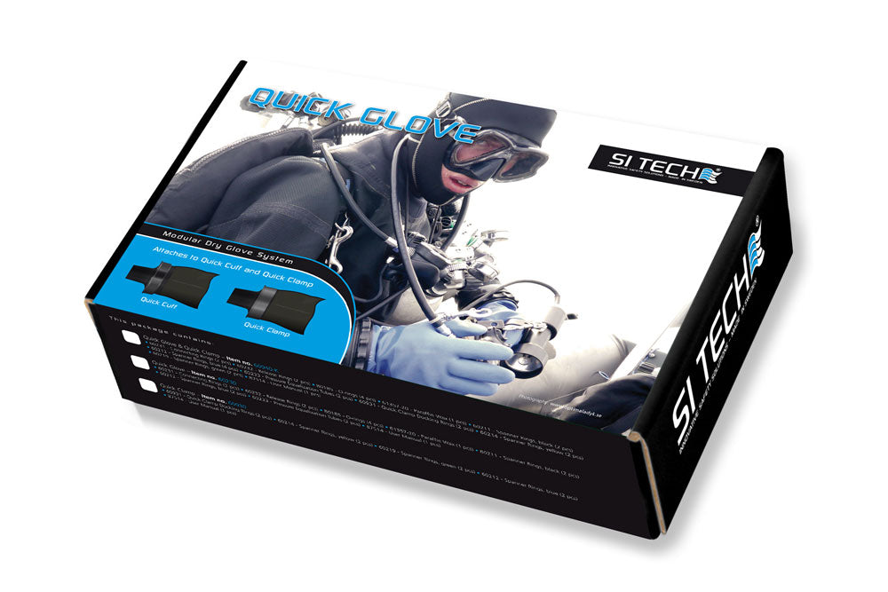 SI TECH Quick Glove + Blue PVC Dry Gloves | Drysuit Glove System