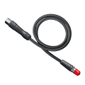 Black braided Suunto High Pressure Hose 33" , Miflex HP Dive Hosewith connectors on a white background
